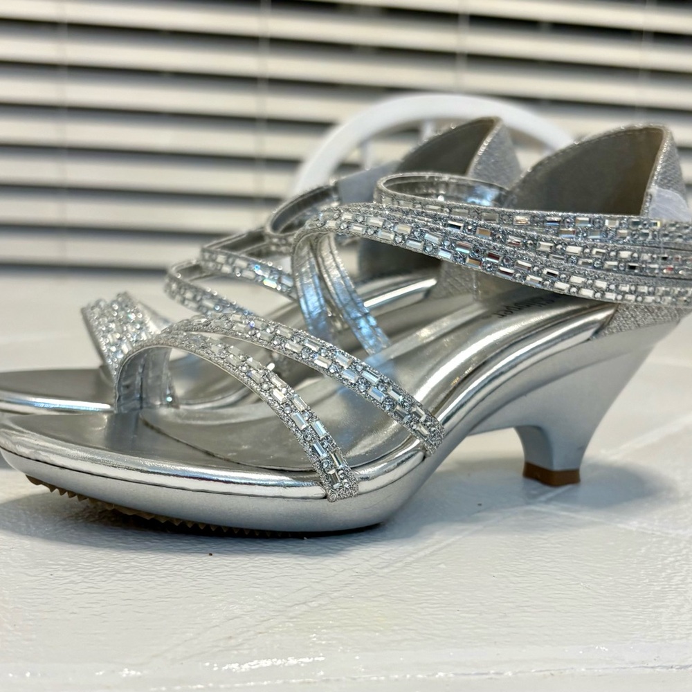 Sparkling Silver Kids' Dress Shoes